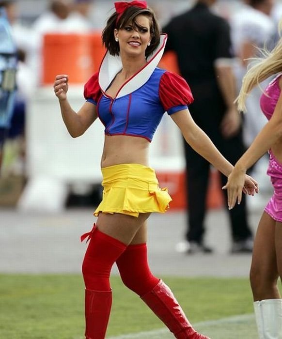 NFL cheerleader girls in halloween costumes