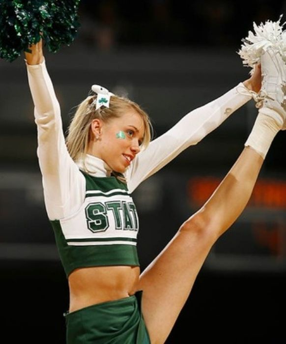 Michigan State University cheerleader girls