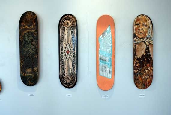 Skateboard art