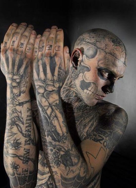 man who loves tattoos