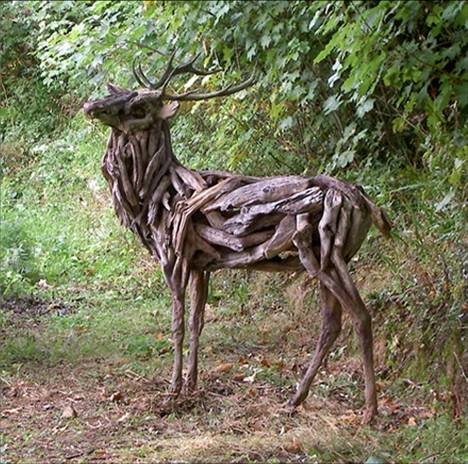 Wooden animals art