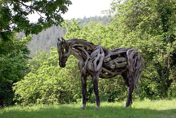 Wooden animals art