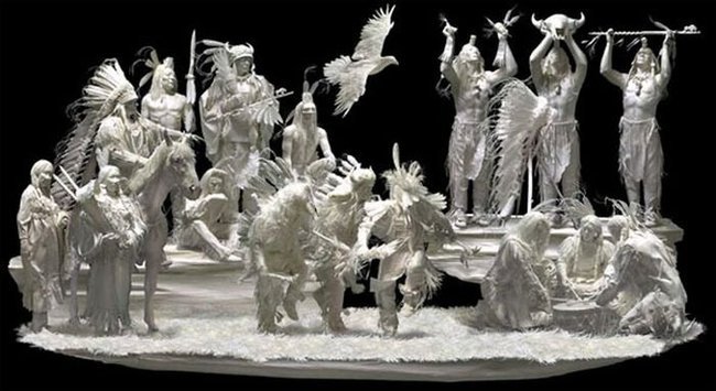 Sculptures made of paper