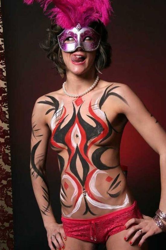 body art girl painting