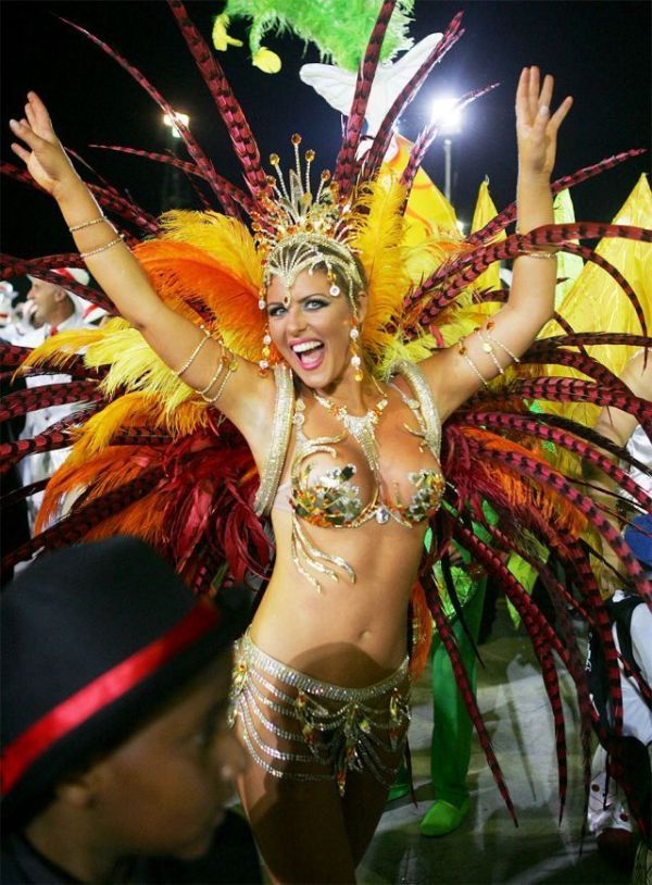 Rio carnival parade girls, Rio de Janeiro, Brazil