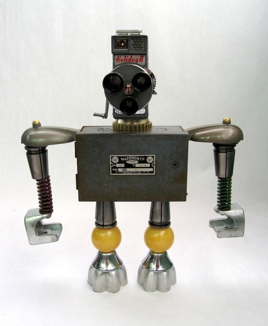 Robot orphan sculptures by Brian Marshall