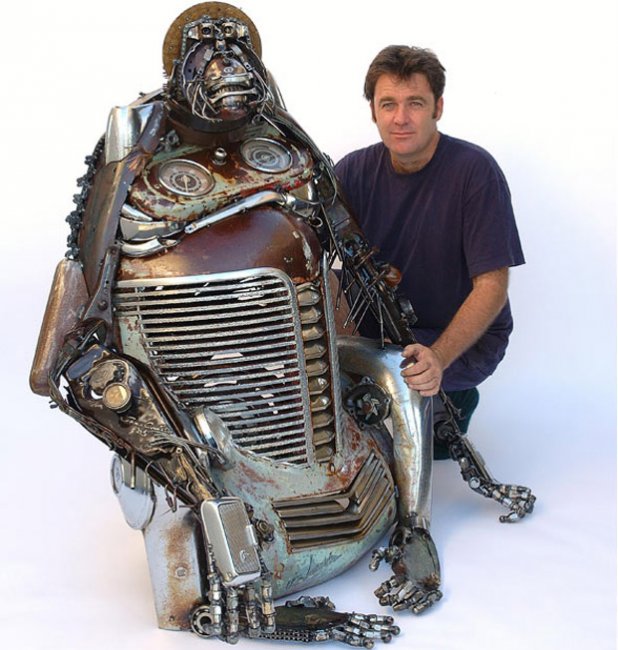 sculpture from auto parts