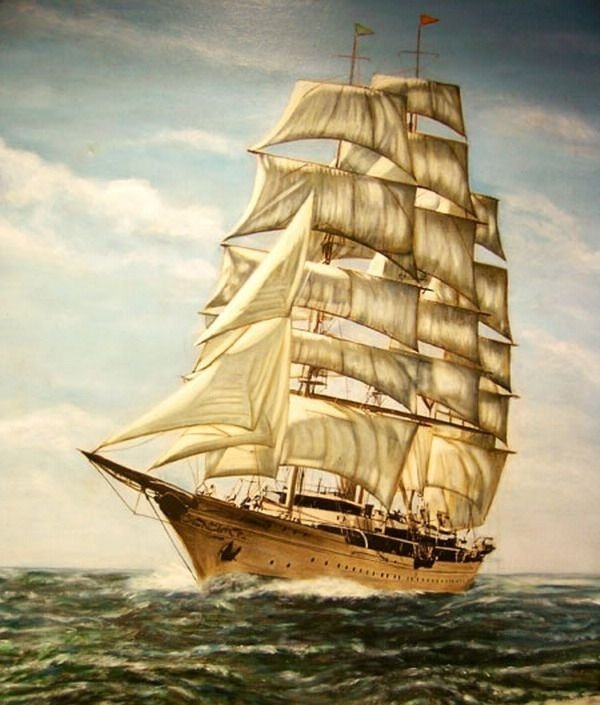 old ship vessel drawing