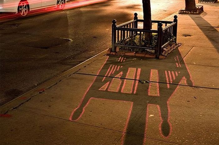 street art graffiti shadows