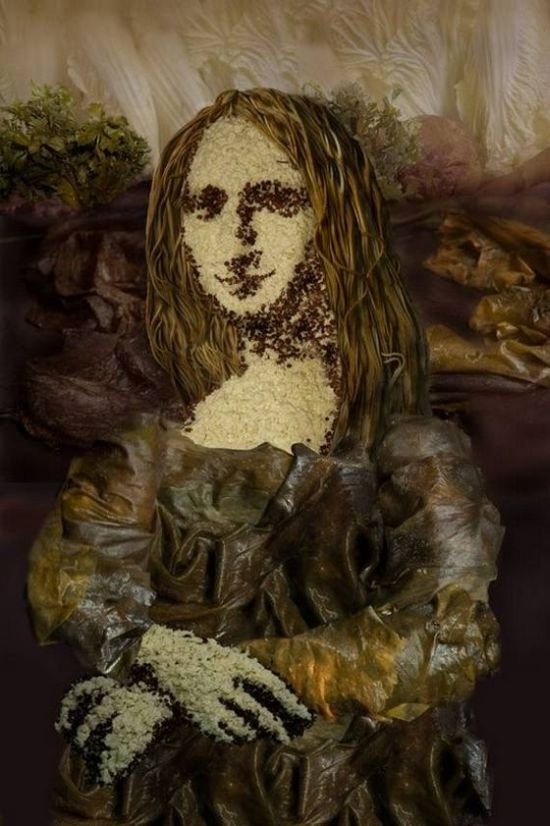 famous paintings made of vegetables