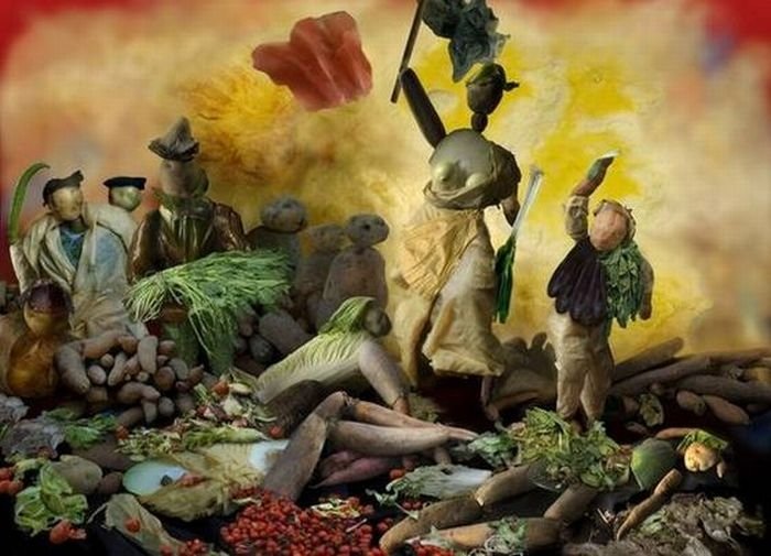 famous paintings made of vegetables