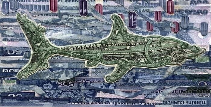 pictures made out of bills