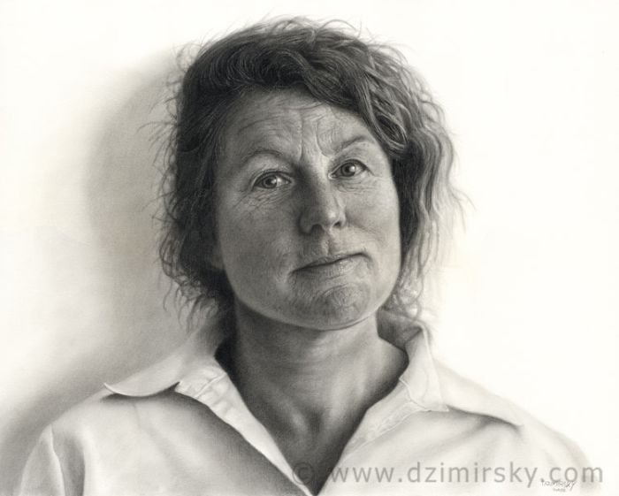 pencil drawing female portrait