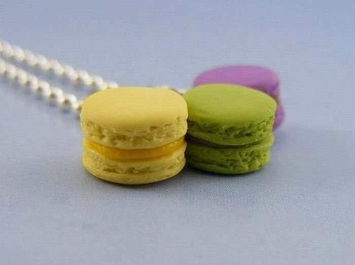 food shaped pendant and earrings