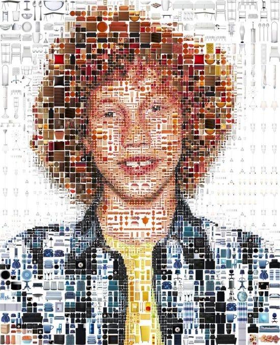 photographic mosaic portrait