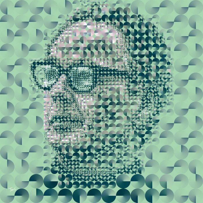 photographic mosaic portrait