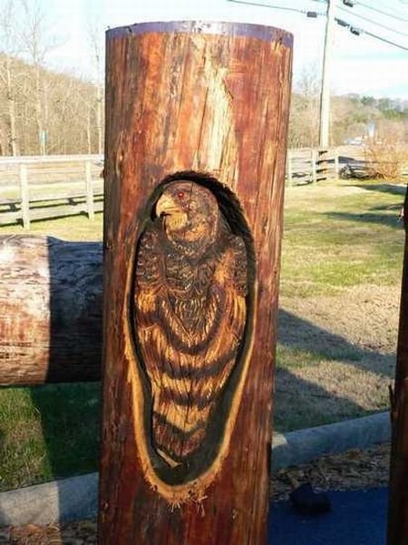 Wood carving art by Randall D. Boni