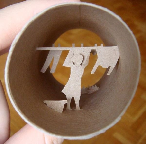 Paper rolls art by Anastassia Elias