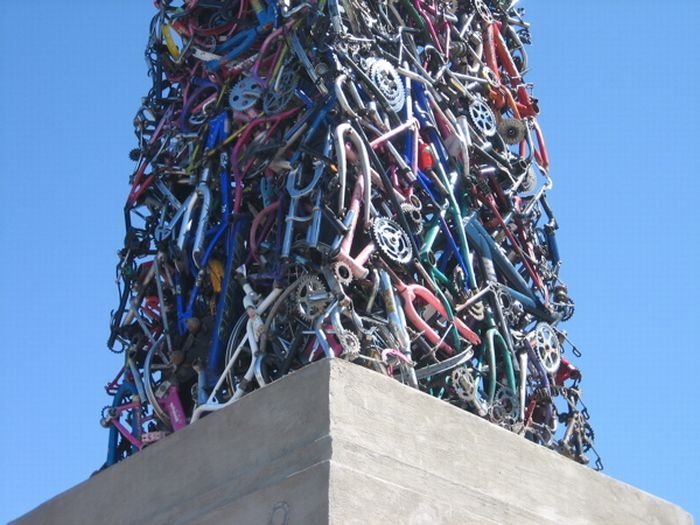 Bicycle obelisk by Mark Grieve and Ilana Spector