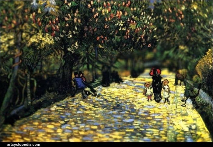 Vincent Van Gogh's painting with tilt-shift effect