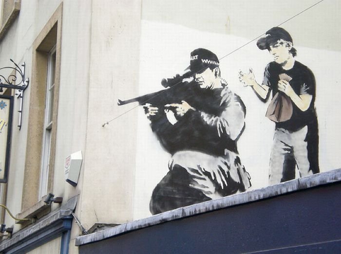 Graffiti drawings by Banksy