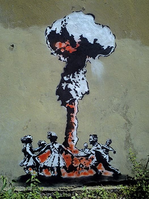 Graffiti drawings by Banksy