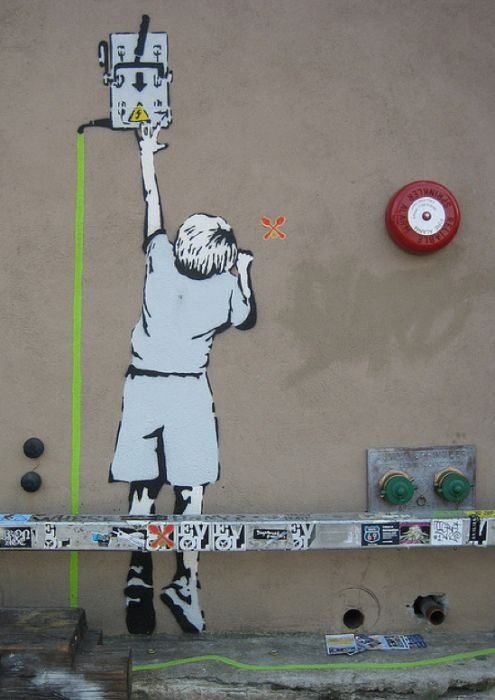 Graffiti drawings by Banksy