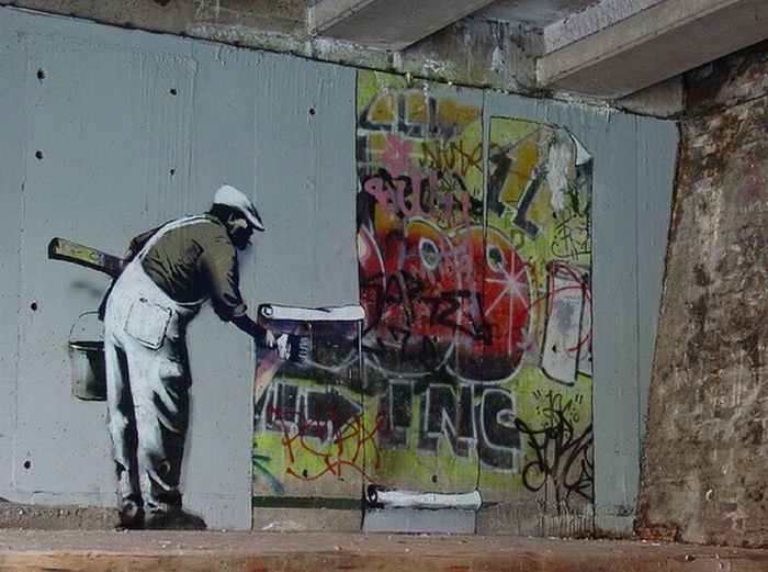 Graffiti drawings by Banksy