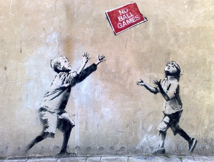 Graffiti drawings by Banksy