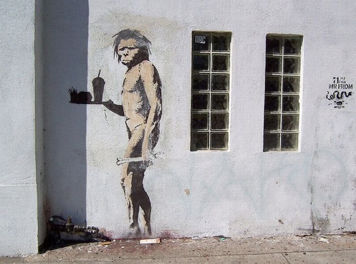 Graffiti drawings by Banksy