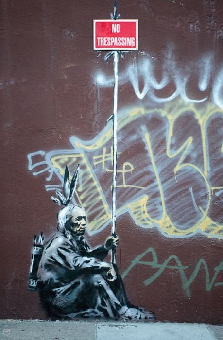 Graffiti drawings by Banksy