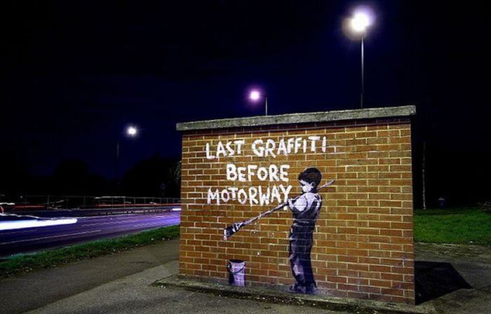 Graffiti drawings by Banksy