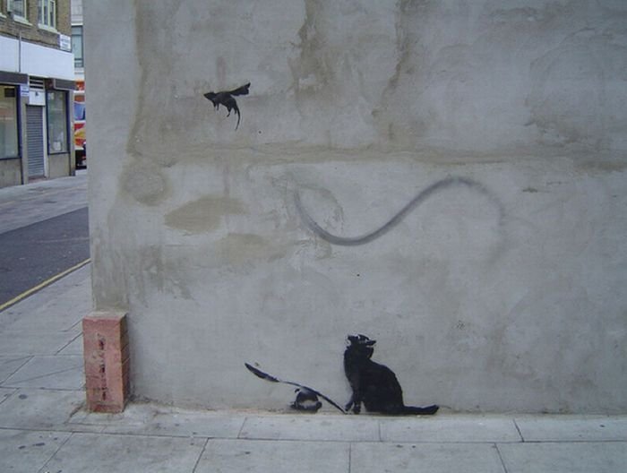 Graffiti drawings by Banksy