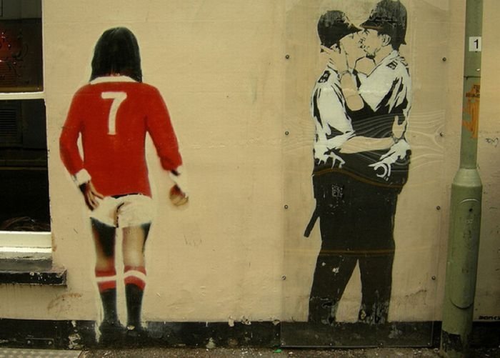 Graffiti drawings by Banksy