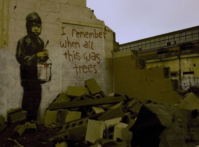 Graffiti drawings by Banksy