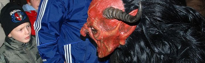 Krampus, evil companion of St. Nicholas