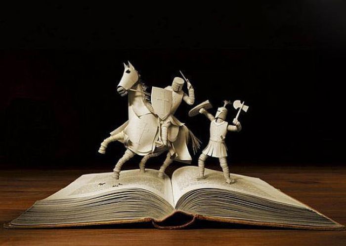 book sculptures