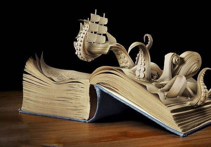 book sculptures