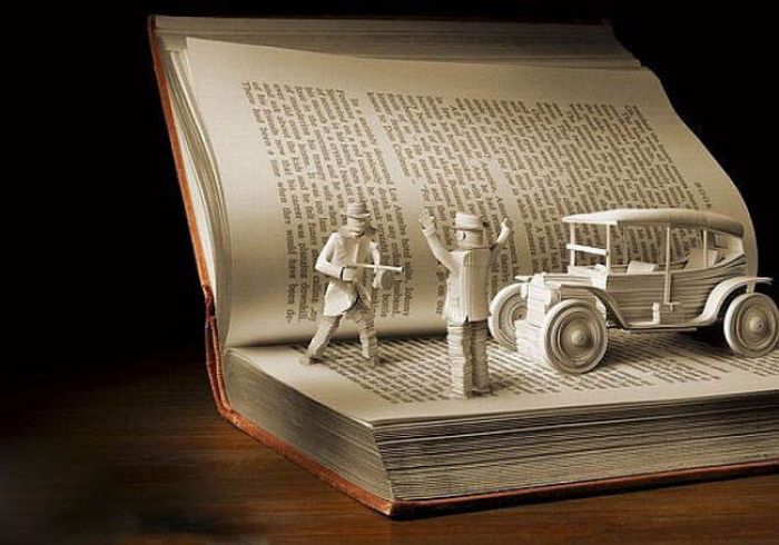 book sculptures