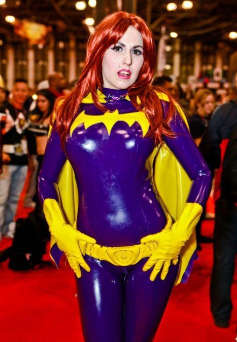 cosplay girl wearing a latex outfit