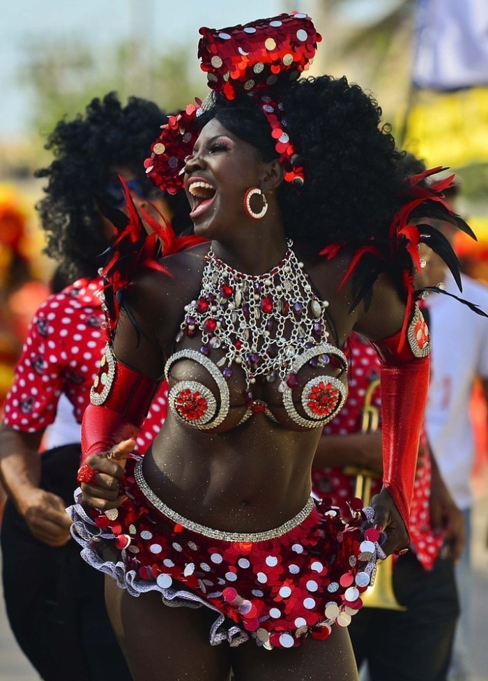 Rio carnival parade girls 2013, Rio de Janeiro, Brazil