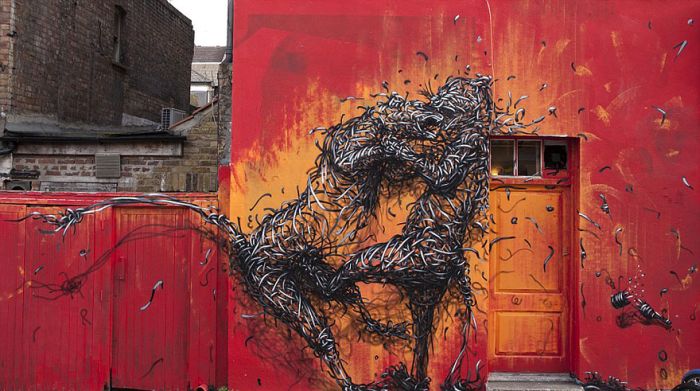 3D graffiti street art by DALeast