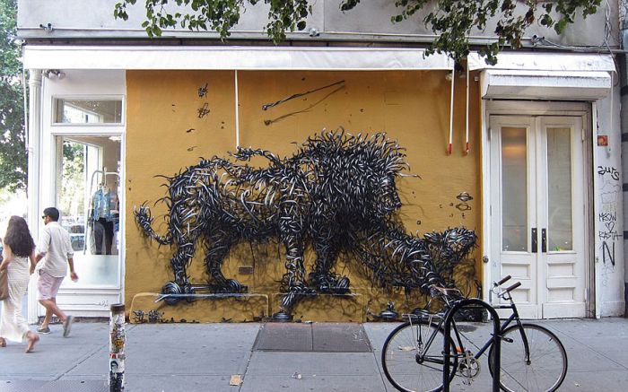 3D graffiti street art by DALeast