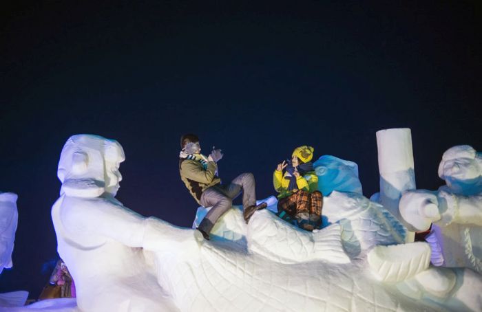 Harbin International Ice and Snow Sculpture Festival 2015, Heilongjiang province, China