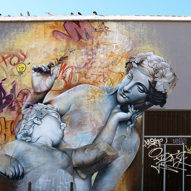 Street art graffiti by Pichi & Avo