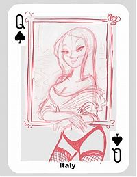 Art & Creativity: queen playing card