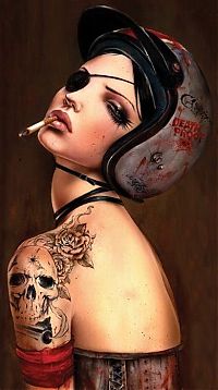 Art & Creativity: Smoking girl by Brian M. Viveros