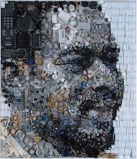 Art & Creativity: Junk portrait by Zac Freeman