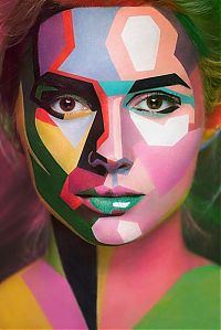 Art & Creativity: Weird Beauty series, Art of Face paintings by Alexander Khokhlov
