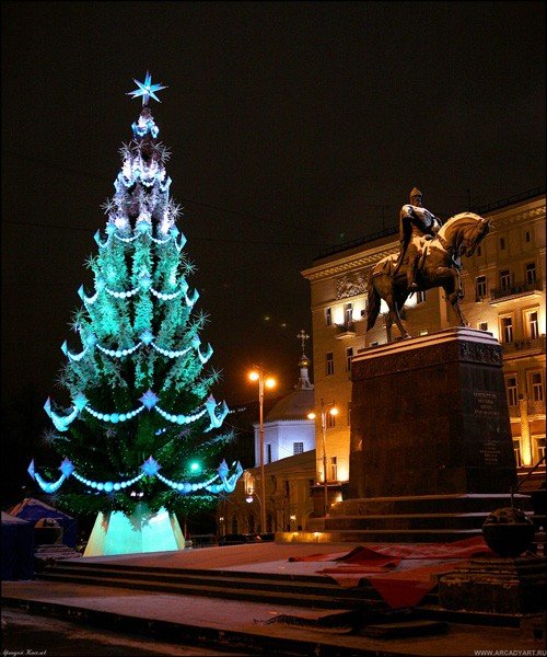 Christmas tree, Moscow, Russia